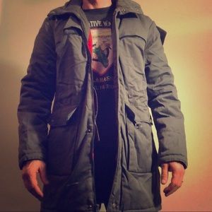 Vintage Hardy Amies duck down winter coat Med tall